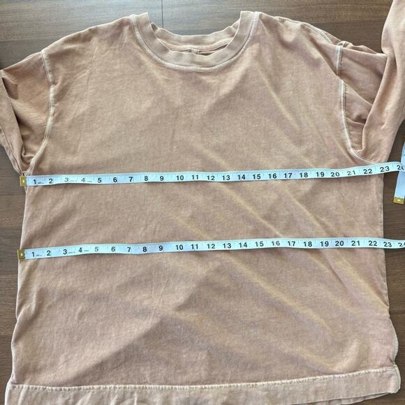 Free People Movement | Womens Hustle Layer Caramel Tan Camel Long Sleeve Top Tee - Picture 10 of 11